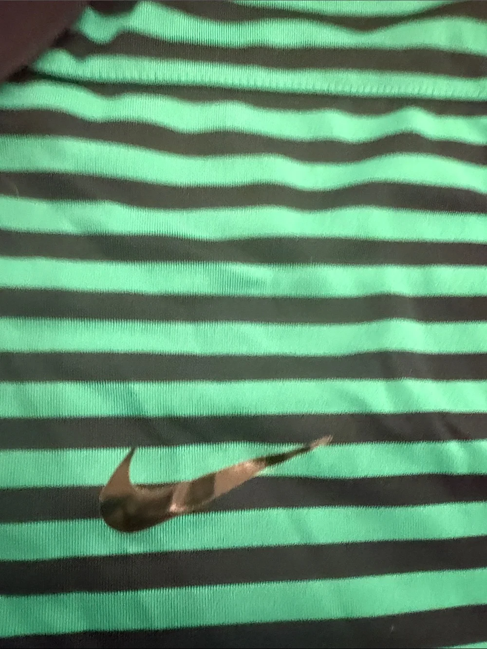 Nike Men's Striped Polo - Teal and Navy xxl